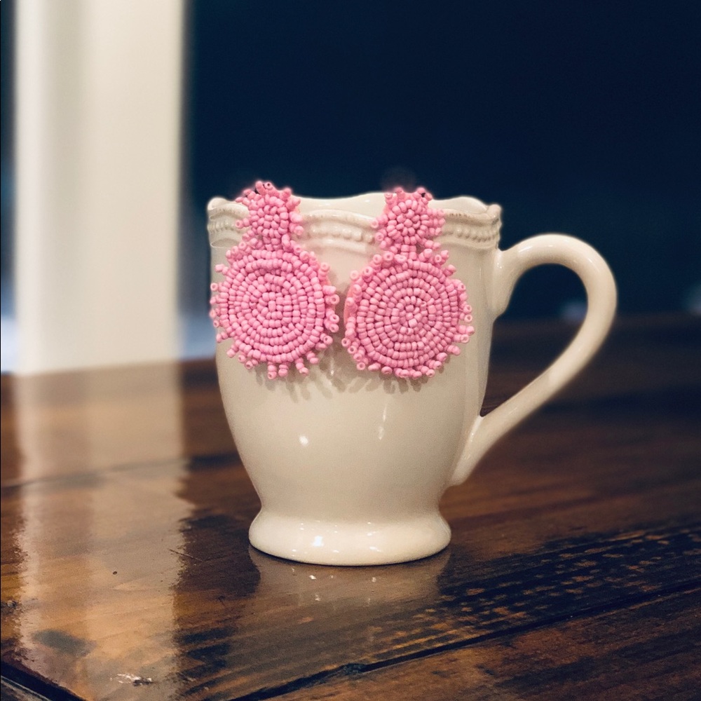 Circle Seed Bead Earrings